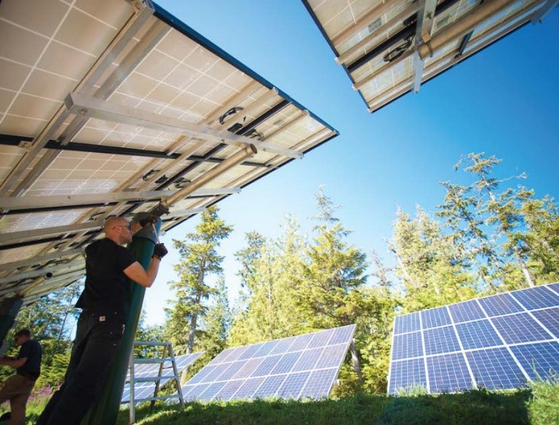 Calvert Island solar panels