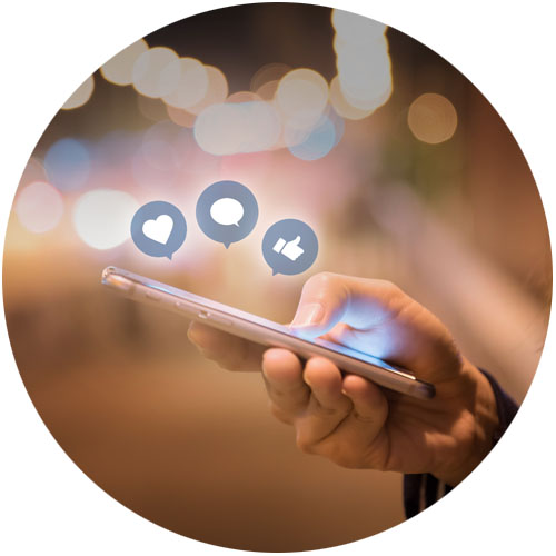 phone with notification icons