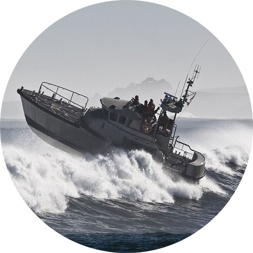 government boat in water