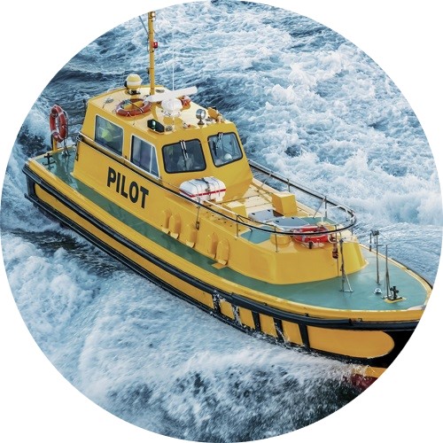 pilot boat in water