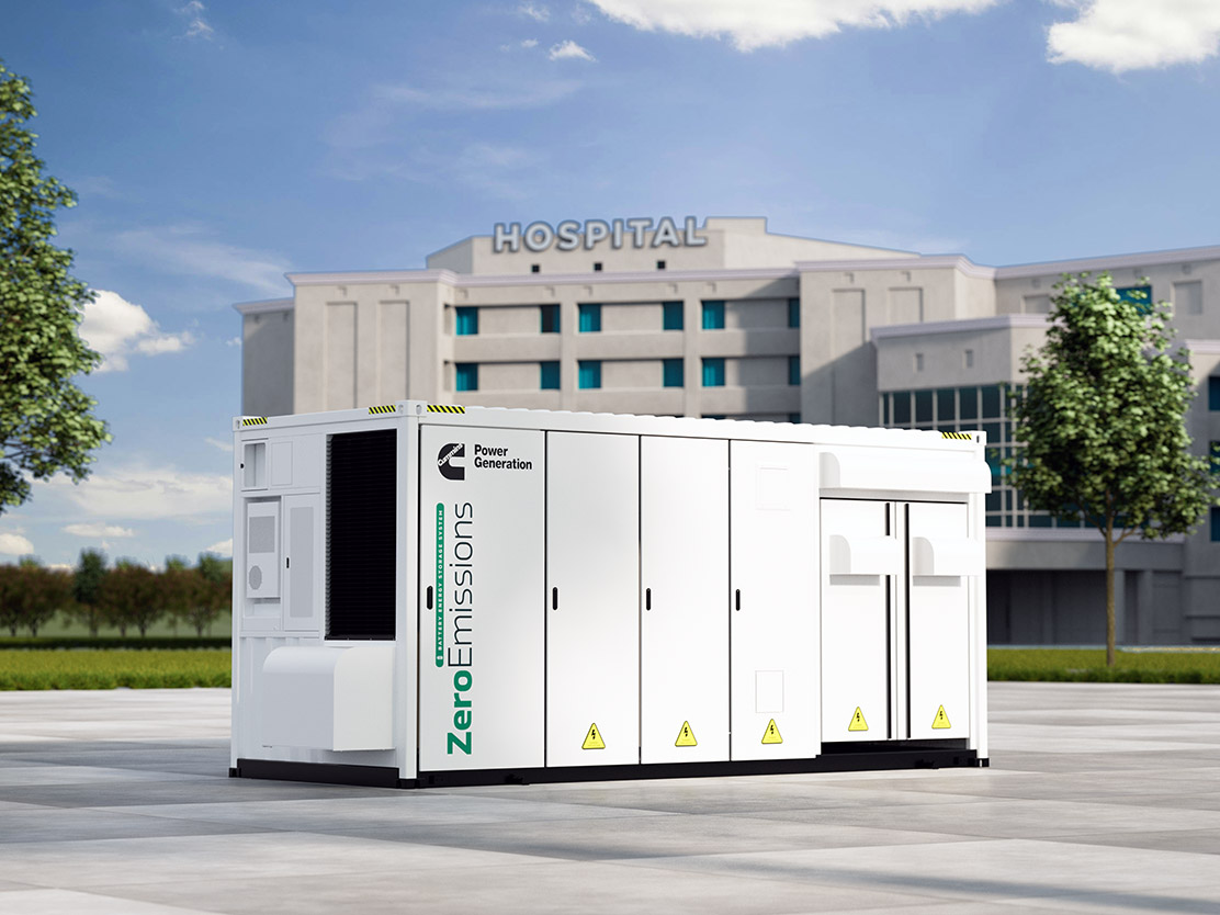 Battery energy storage system in front of Hospital