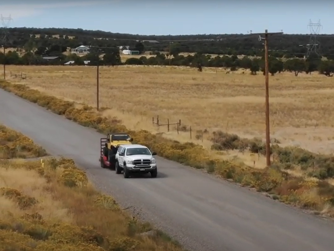 dodge ram truck on dirt road