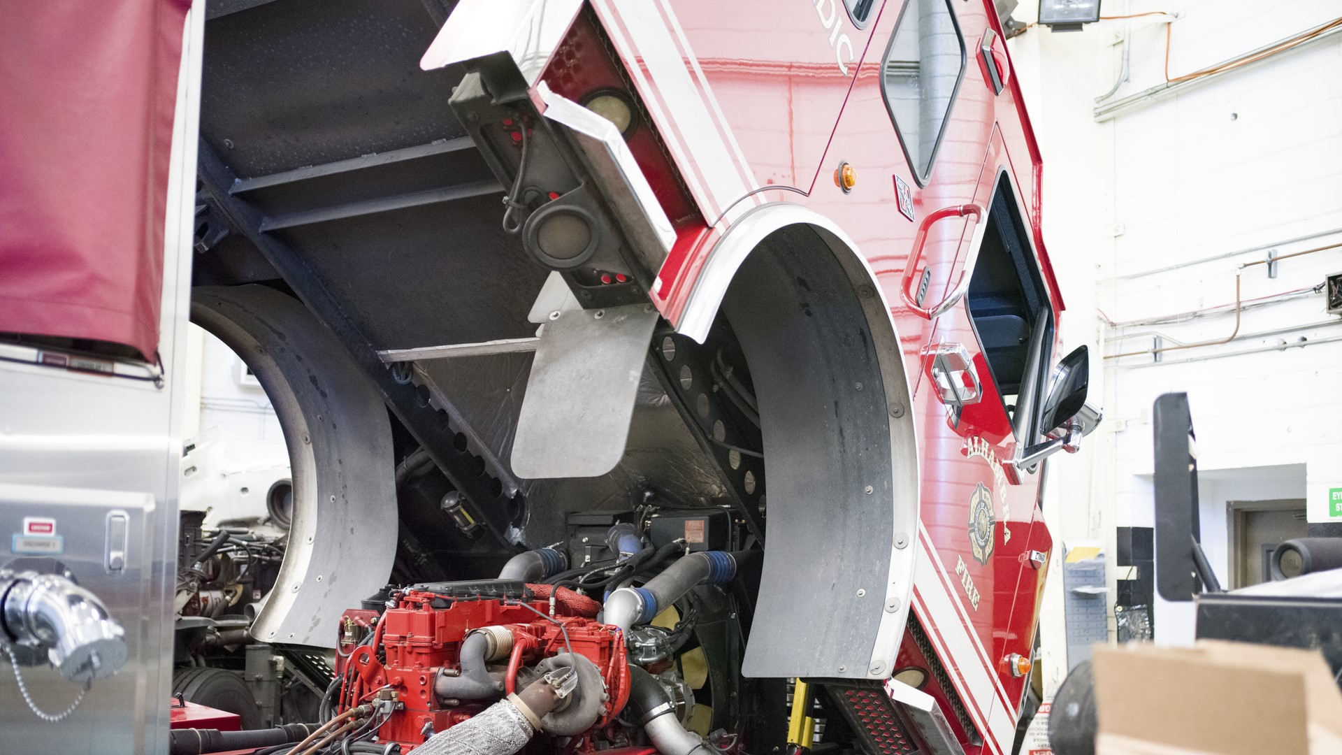 Inside an on-highway truck