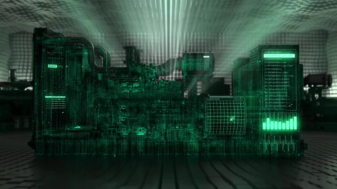 centum generator with lights behind