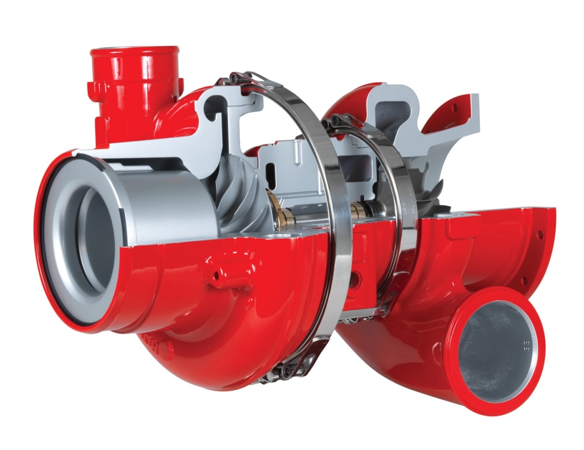Cummins Turbocharger cutaway image