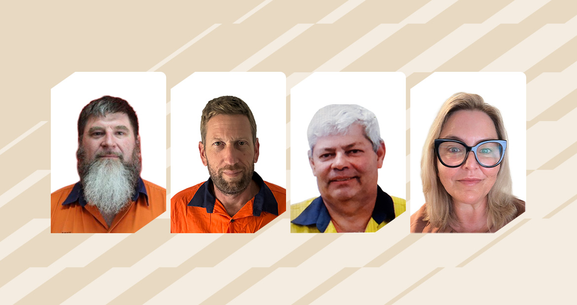 From left to right: John Juett, Sam Van Leeuwen, Kristy Green and Fintan Billings