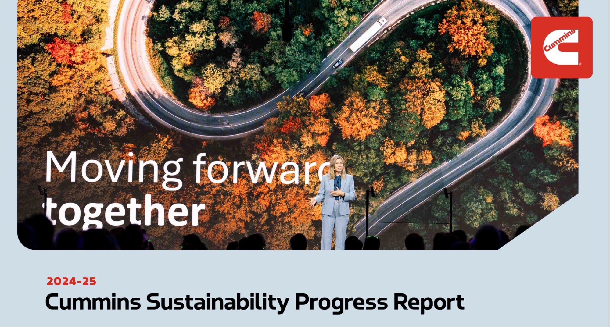 Cover image of Cummins Sustainability Progress Report