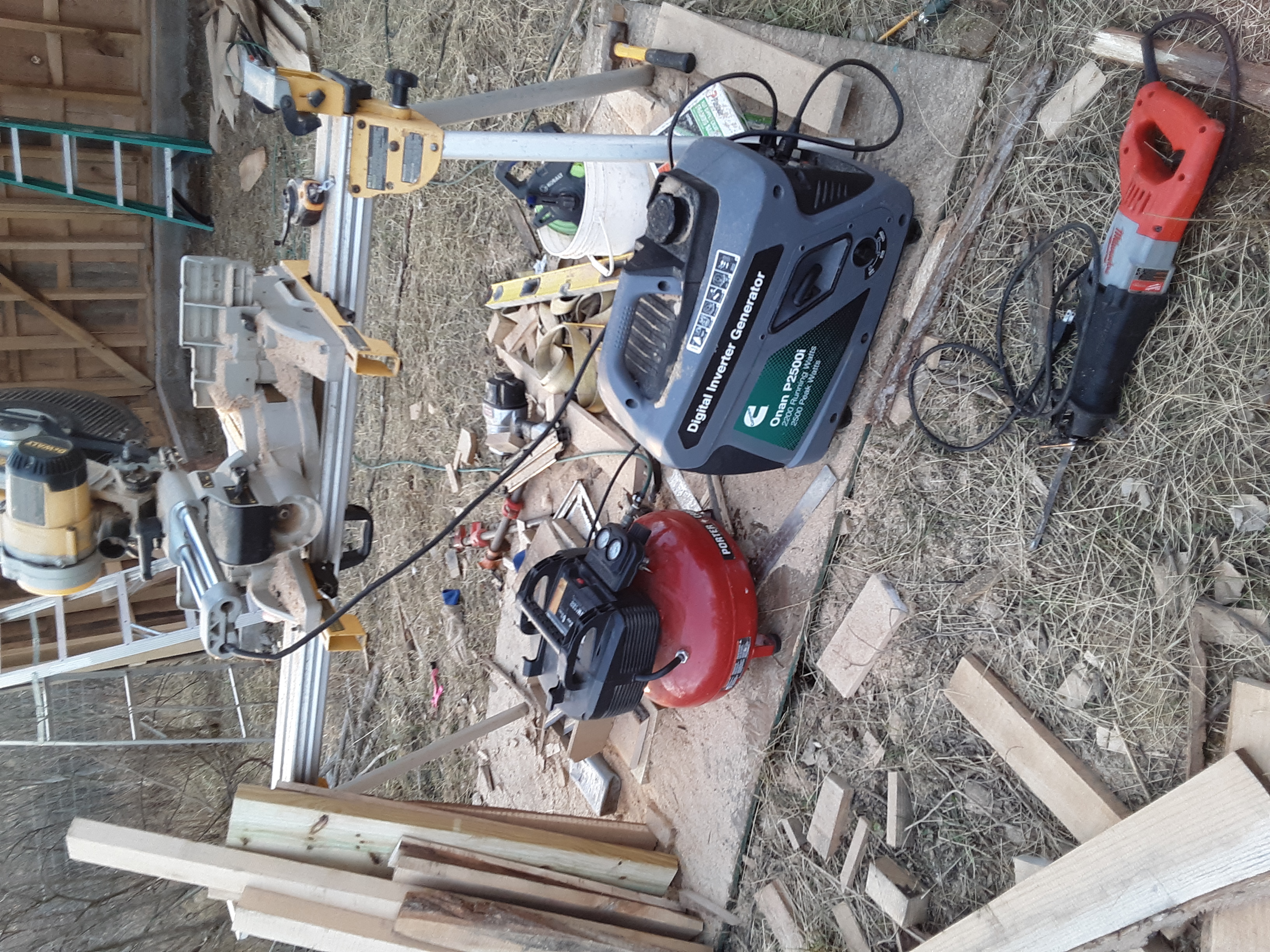 Onan portable generator gets off grid power workout