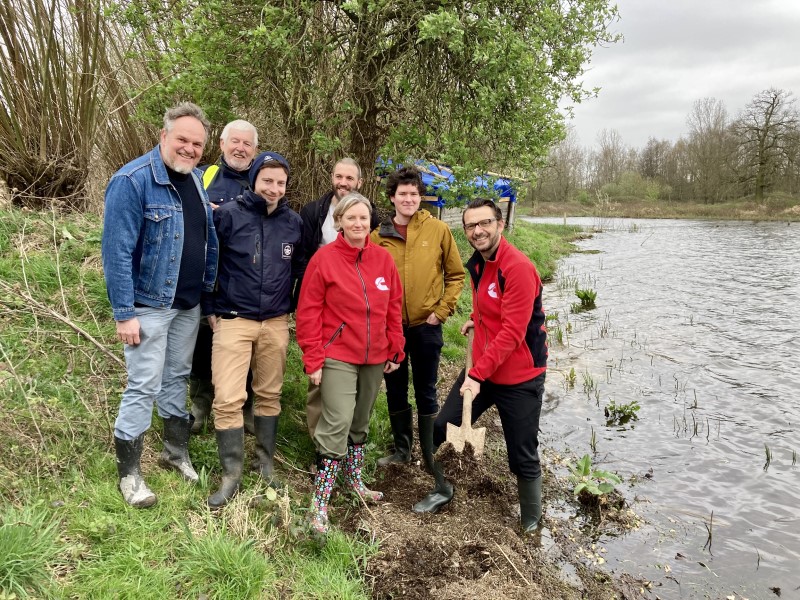Cummins volunteers on the Natuurpunt Wetlands project