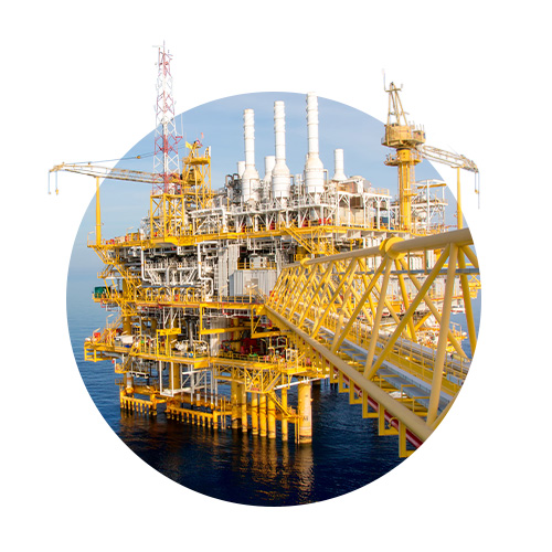 Platform over the ocean