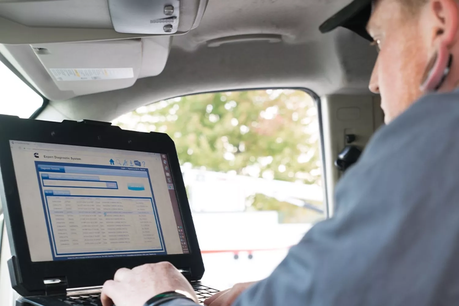 customer using remote diagnostics