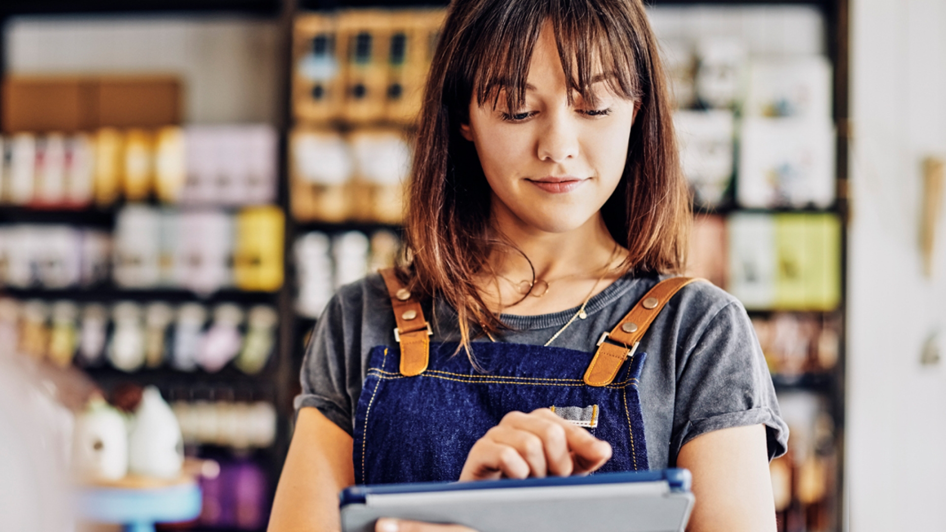 woman in business checking things off a list