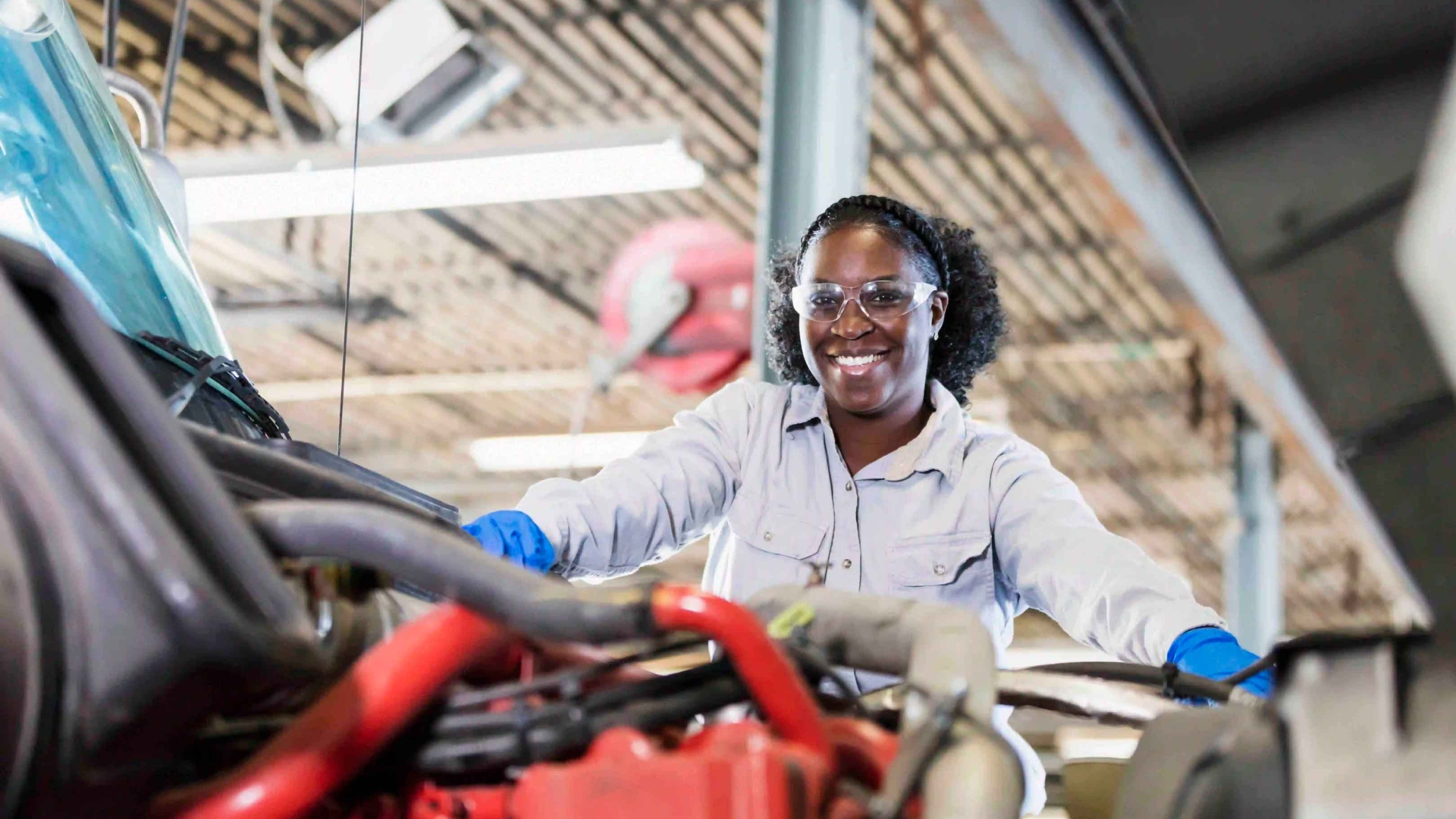 Woman working in manufacturing 