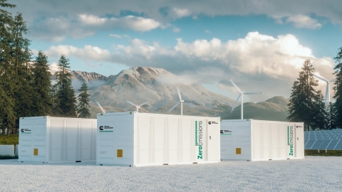 Battery energy storage system next to wind farm