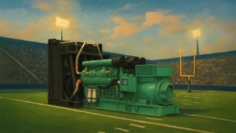 generator on football field