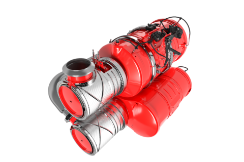 Twin Module Aftertreatment System product render