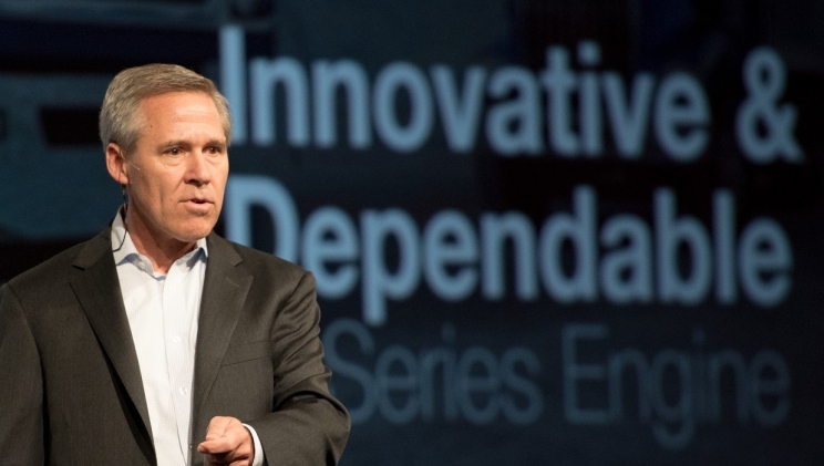 Cummins Vice Chairman Tony Satterthwaite at a speech before the pandemic. He addressed a Senate Committee Tuesday.