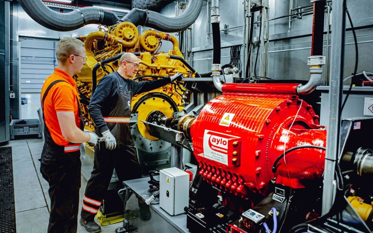 Working on engine