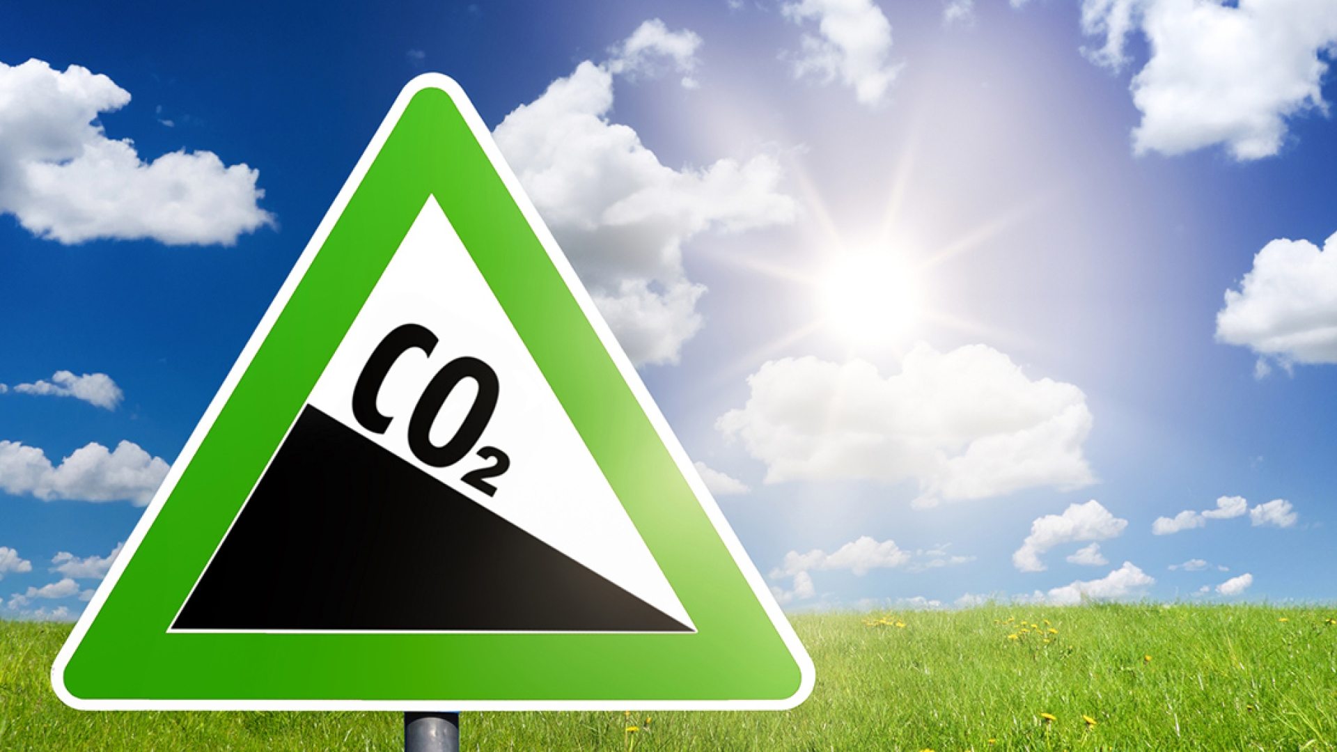 CO2 sign by a field