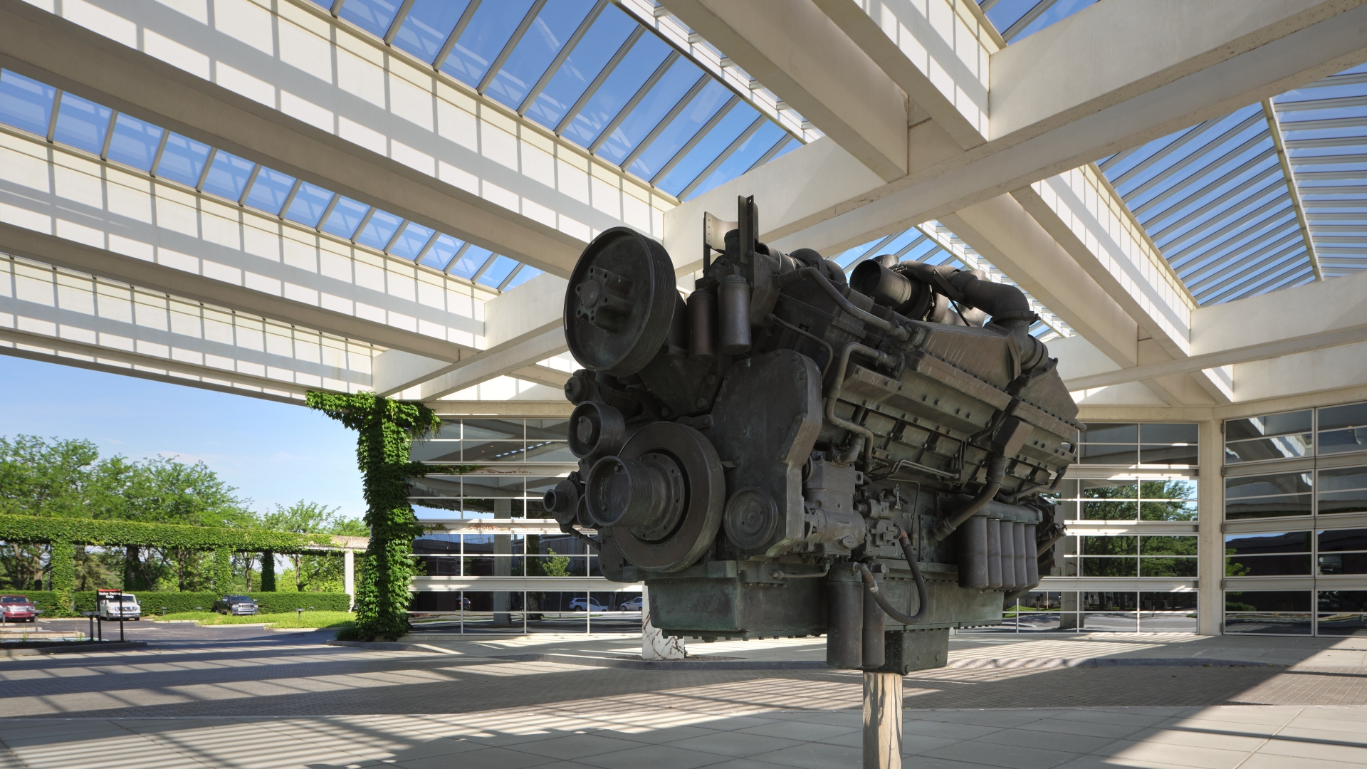 Cummins' Corporate Office Building in Columbus, Indiana, is a quiet place these days with many employees working from home because of COVID-19.