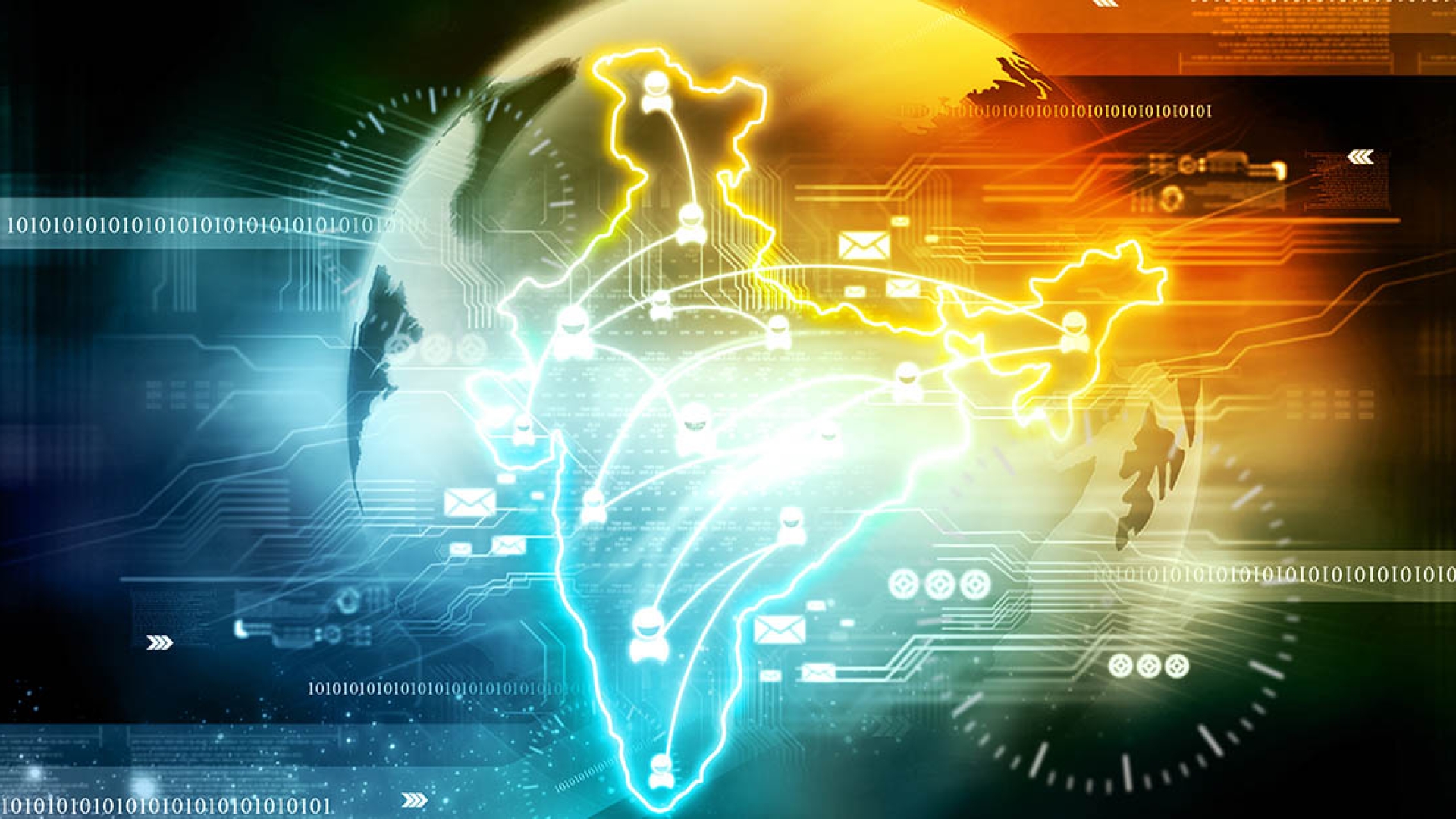 Picture of a India on a globe