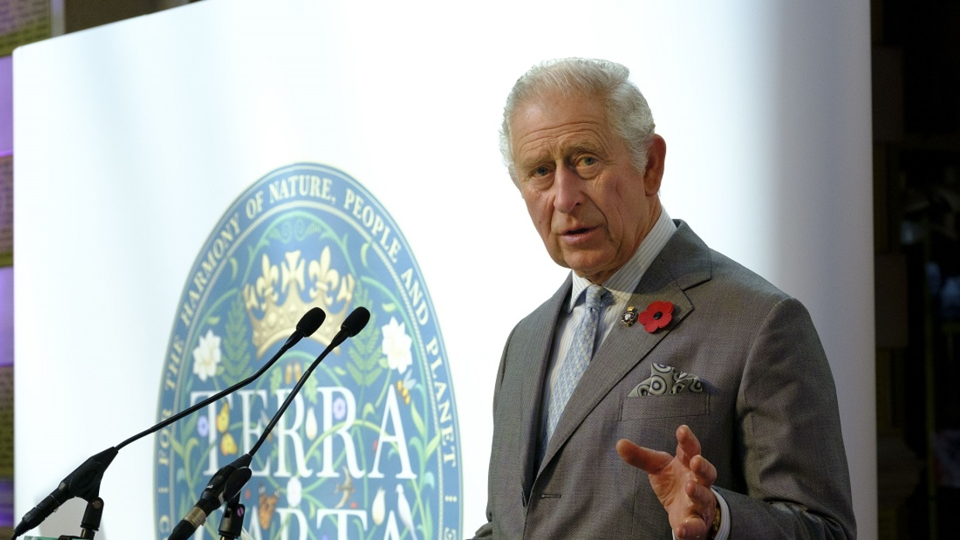 Prince Charles announces the inaugural Terra Carta seal recipients today in Glasgow.