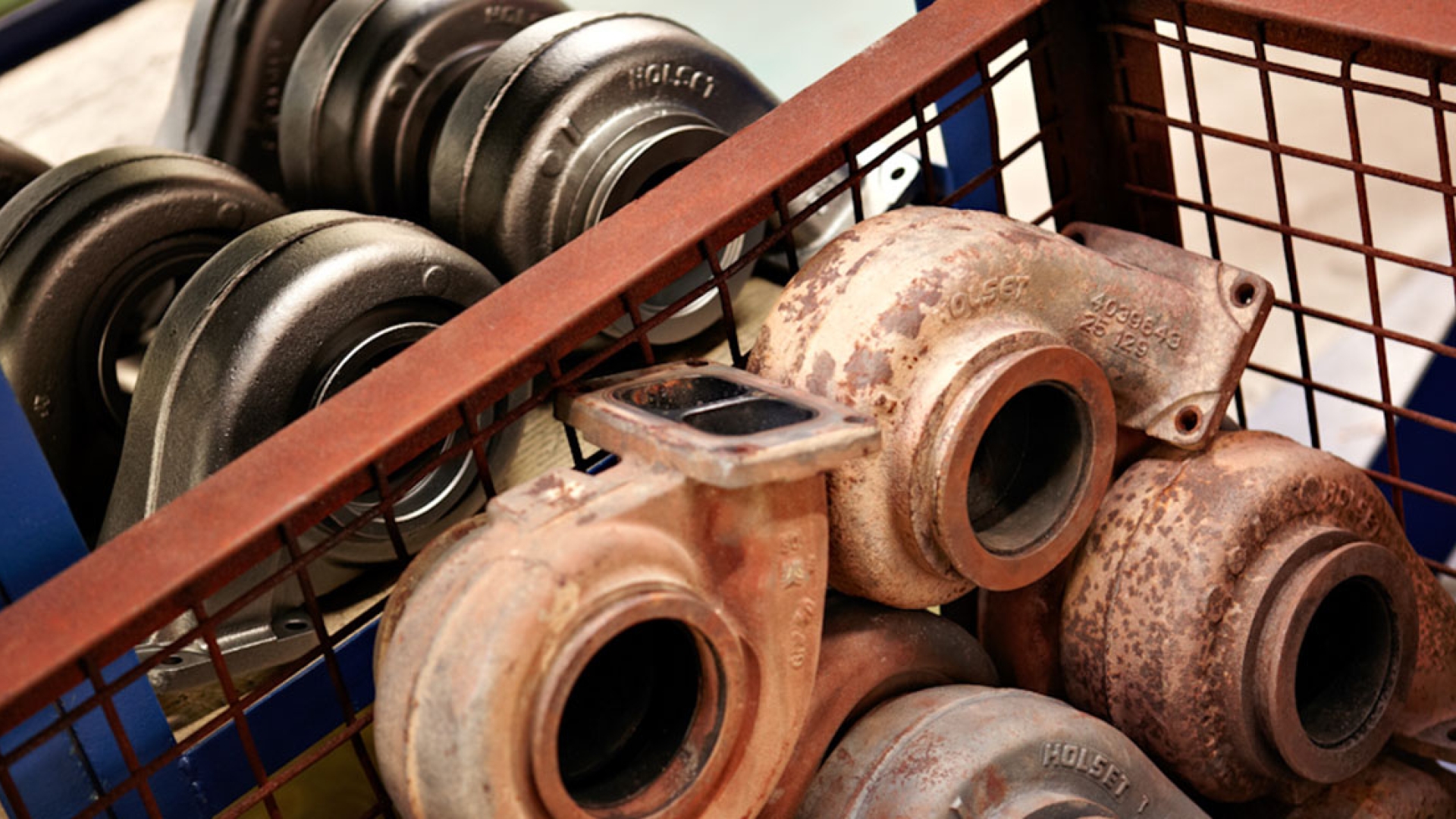 Remanufactured turbochargers before and after