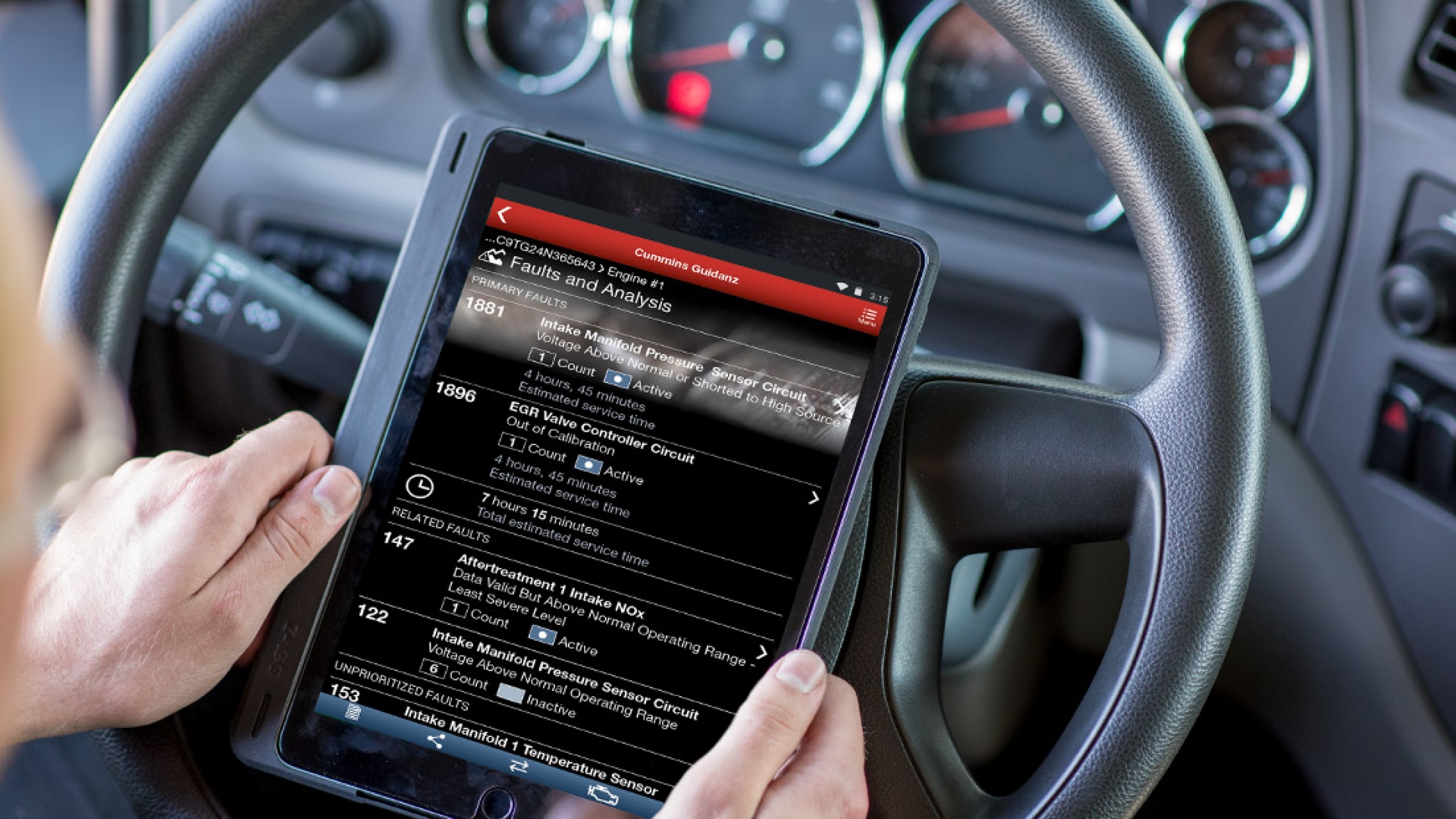 Guidanz showing on tablet device