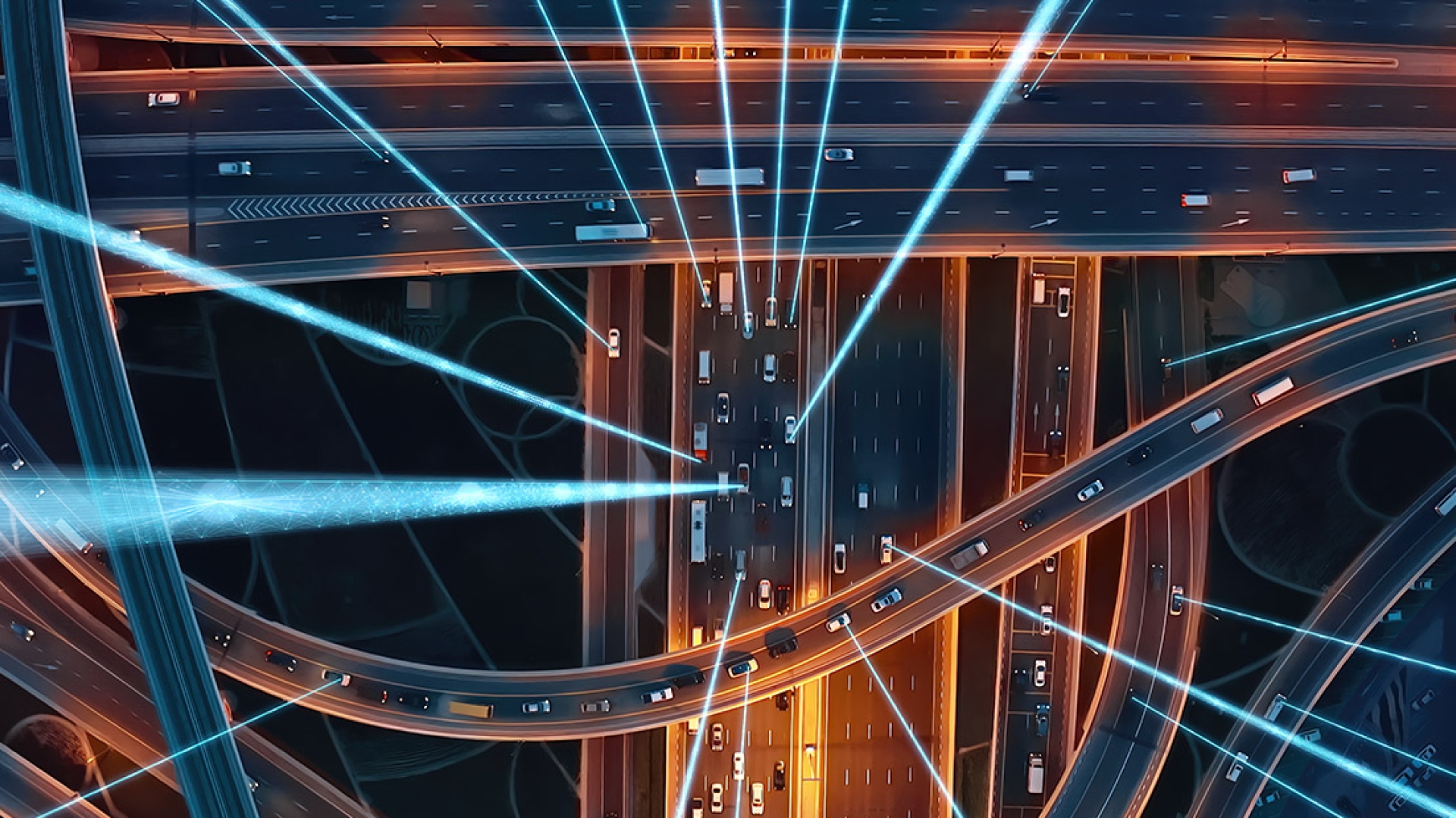 semi trucks and cars on a highway