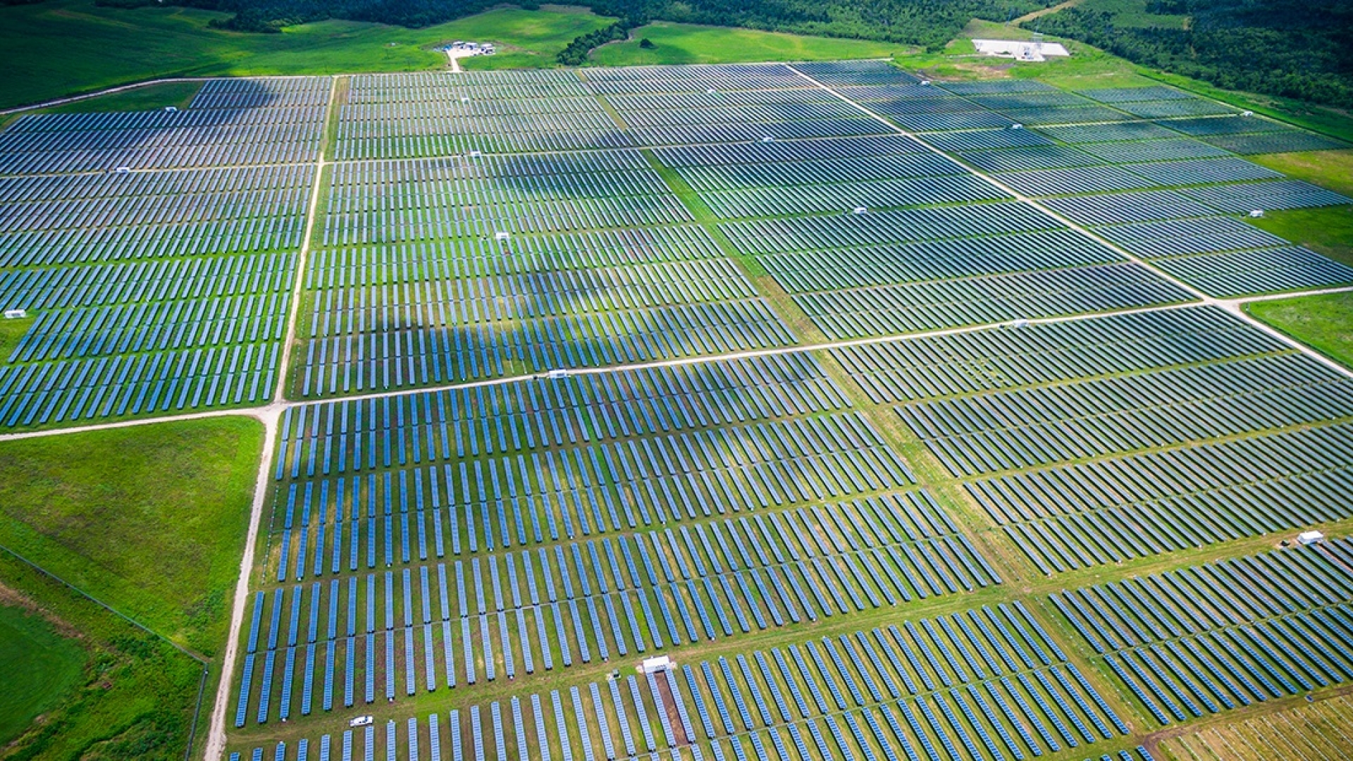 Solar farm from above