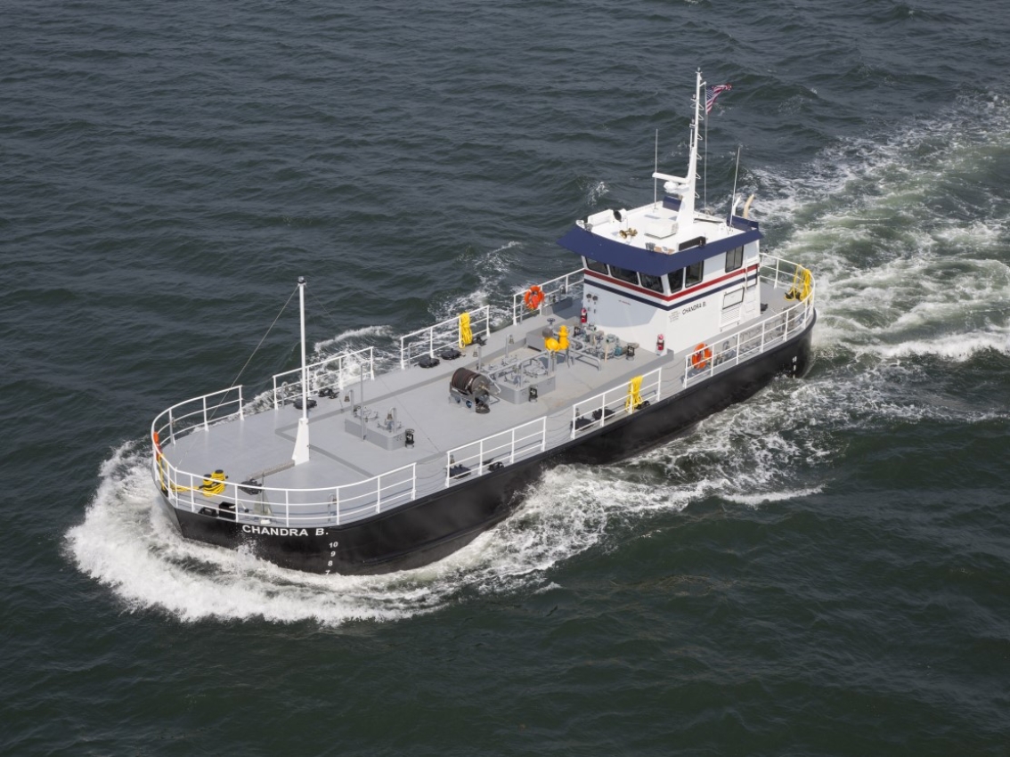 Commercial marine vessel on the water