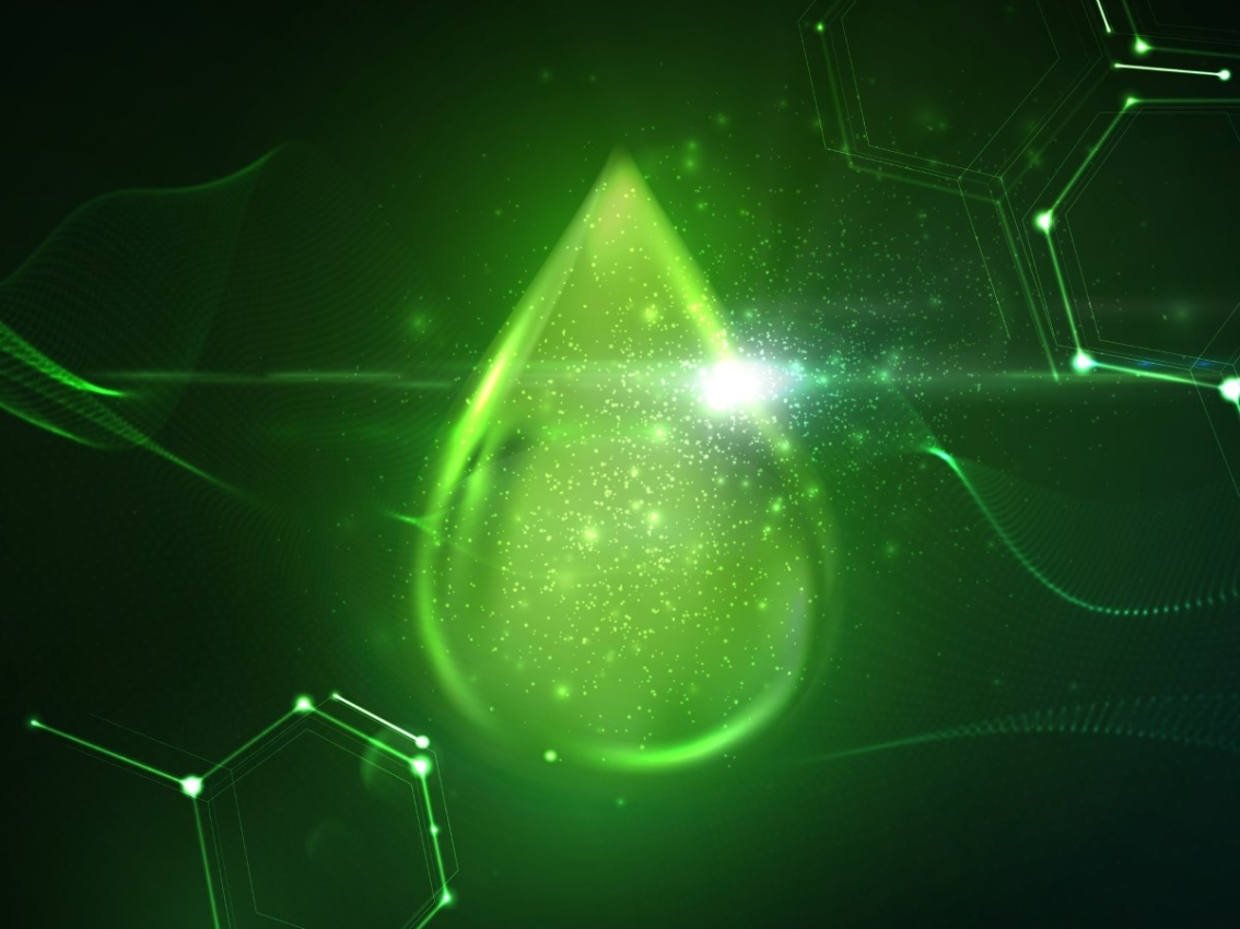 green drop of alternative fuel