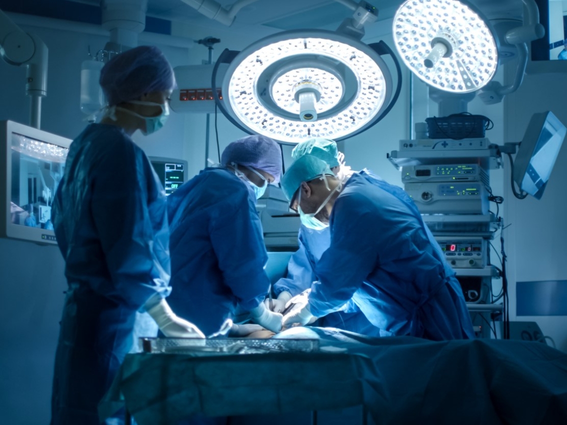 Doctors performing a surgery
