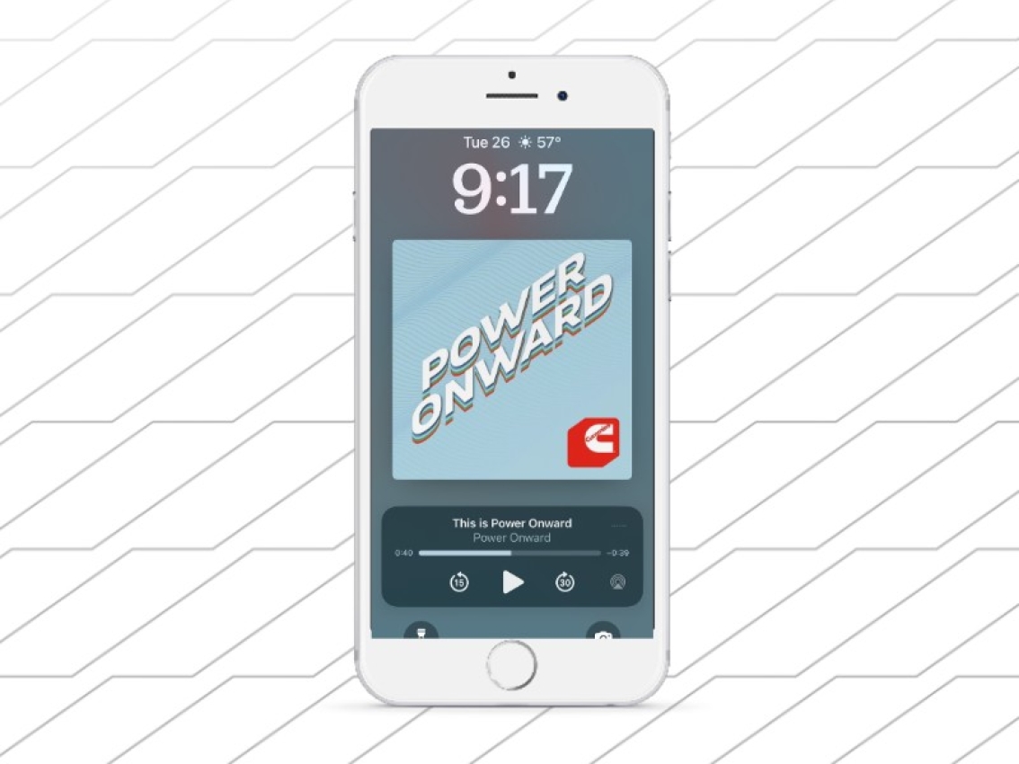 Listening to podcast on mobile device