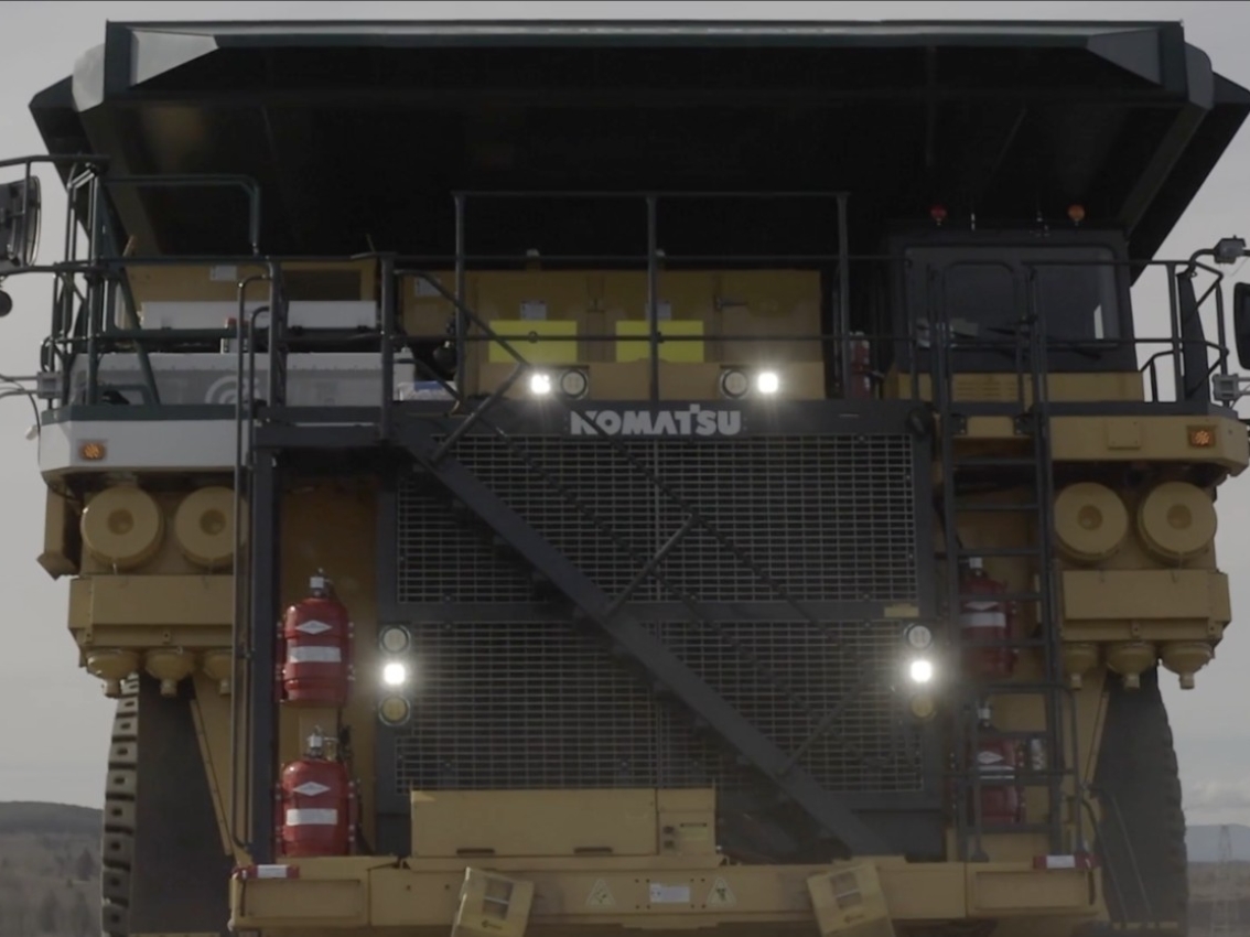 Large Komatsu mining equipment
