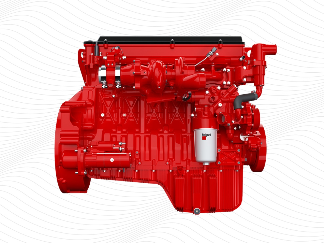 Side view of X10 Euro 7 Engine for HELM